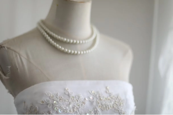 Retro Palace Princess Tube Top Irregular Layered Lace A-Line Wedding Dress P2807