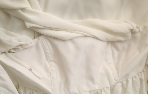 Simple halterneck Roman chiffon flowing wedding dress P2809