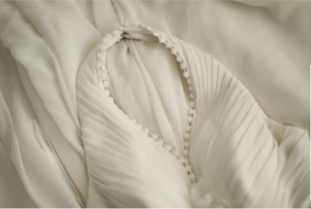 Roman Style Halter Neck Chiffon Fishtail A-Line Wedding Dress P2812