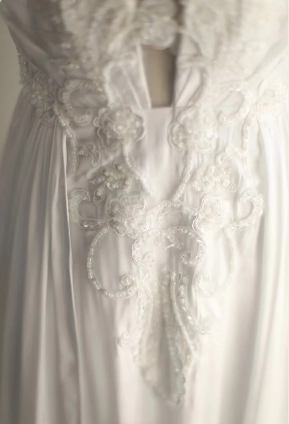 Roman style halterneck satin beaded elegant wedding dress P2817