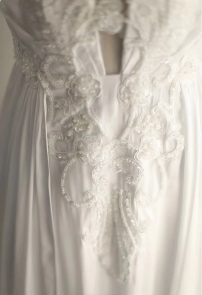 Roman style halterneck satin beaded elegant wedding dress P2817