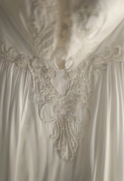 Roman style halterneck satin beaded elegant wedding dress P2817