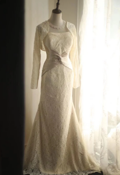 Royal Lace Waist Mermaid Wedding Dress P2822