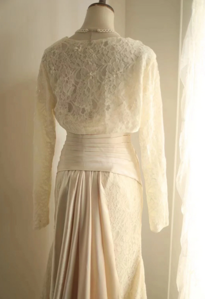 Royal Lace Waist Mermaid Wedding Dress P2822