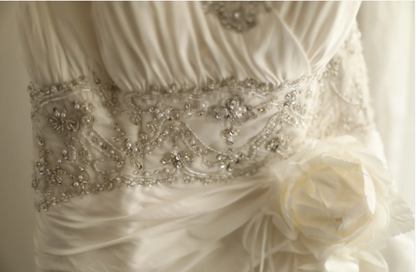 Vintage Sweetheart Neck Satin Beaded A-Line Floor-Length Wedding Dress P2830