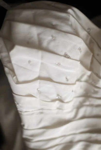 Retro Palace Beaded Skirt Cake Layered Wedding Dress P2844