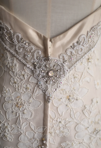 Retro palace soft light pink skirt cake layered wedding dress P2860