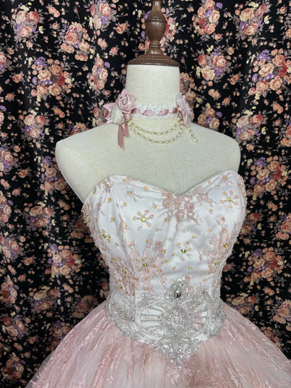 Moonlit Rose Heart-Shaped Neck Wedding Dress for Opening Ceremony with Floor-Length Skirt P2979