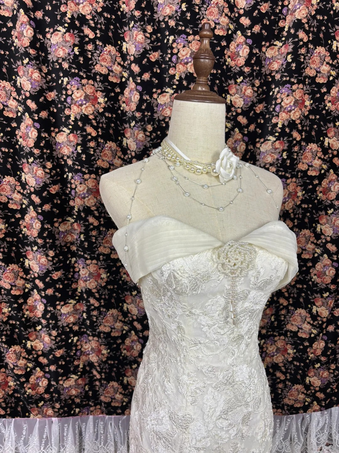 Elegant One Shoulder High Skirt Mermaid Lace Wedding Dress P2991