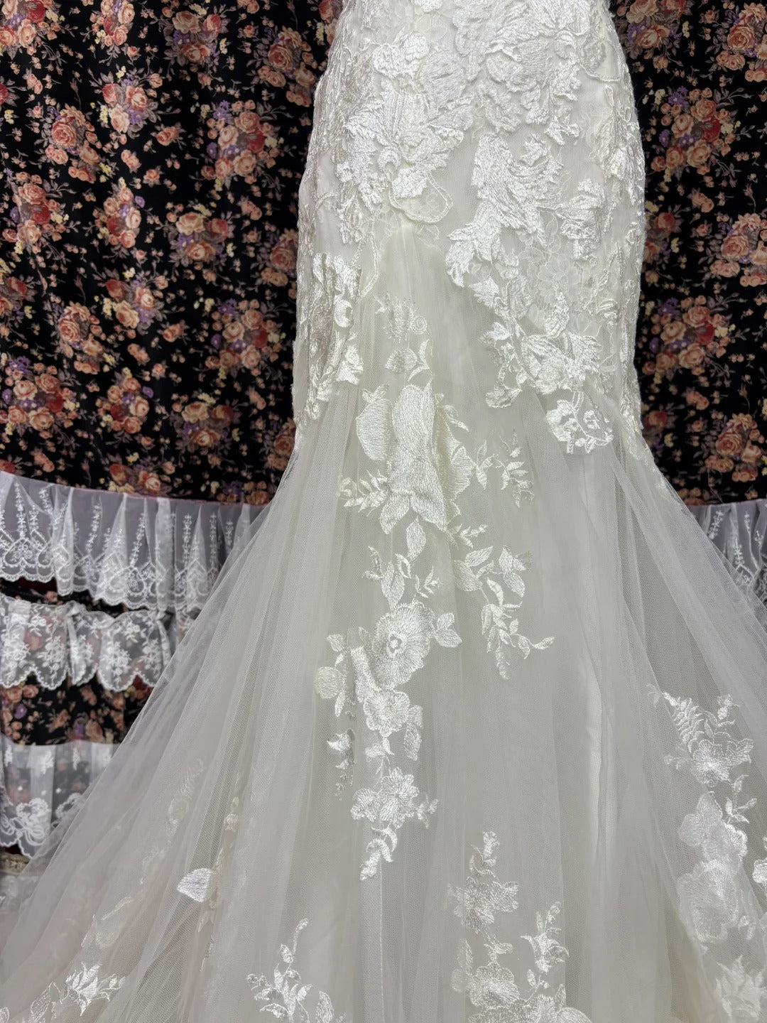 Elegant One Shoulder High Skirt Mermaid Lace Wedding Dress P2991