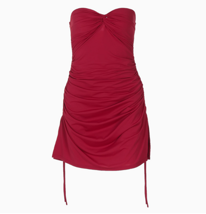 Sexy sweetheart neckline side drawstring pleated waist slim fit birthday party dress homecoming dress P3243