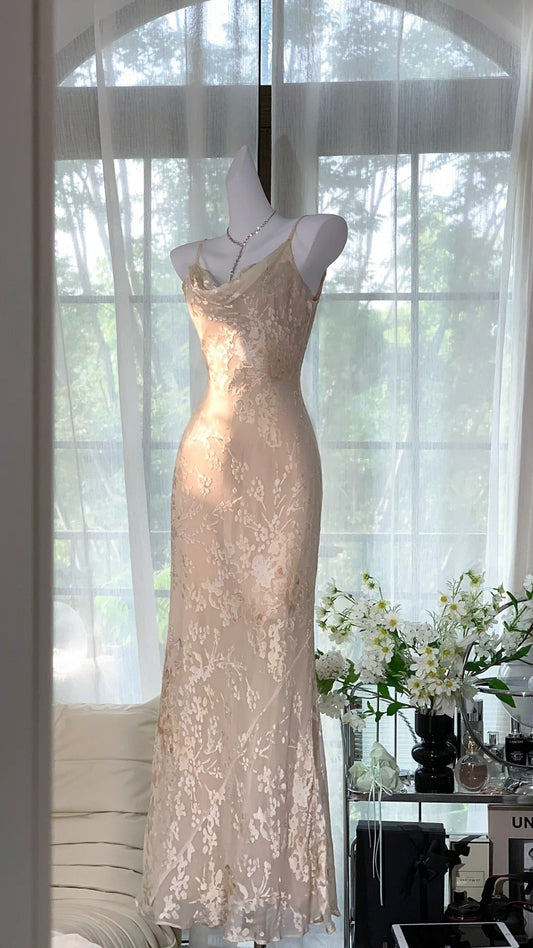 Elegant Pink Chiffon Mermaid Strap Evening Gown Prom Dress P3254