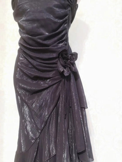 Beautiful Mermaid Spaghetti Strap Ice Blue Irregular Skirt Homecoming Dress P3365