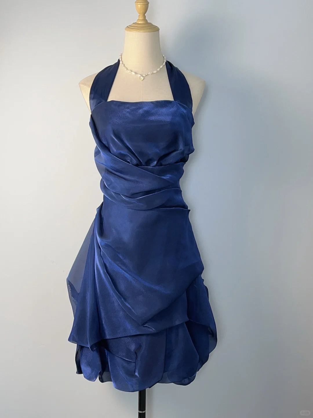 Elegant Halterneck Floral Skirt Homecoming Dress P3368