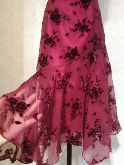 Vintage Chic Halter Neck Beaded Chiffon Prom Dress P3370