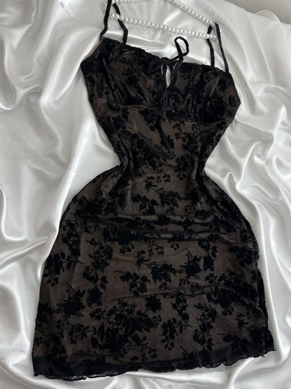 Vintage Purple Black Lace Strap Mini Homecoming Dress P3419