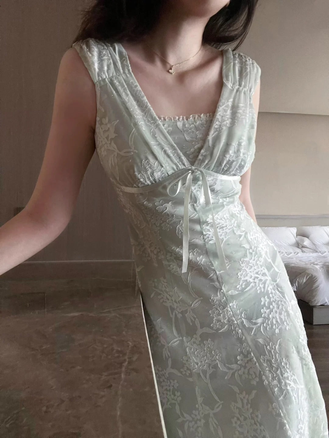 Beautiful Light Green Sleeveless Lace Elegant Birthday Party Homecoming Dress P3487