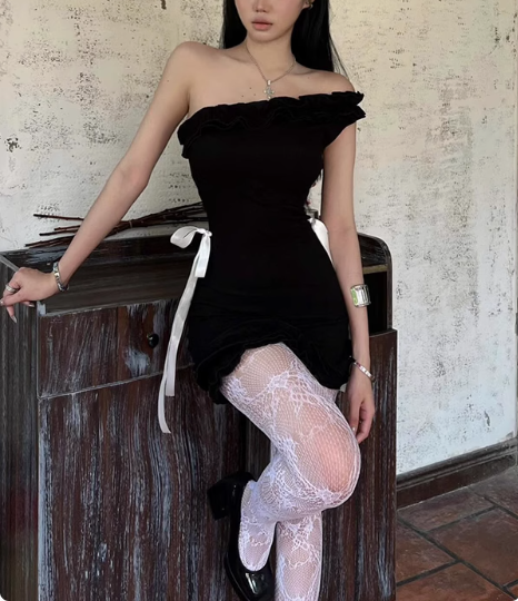 French Style Beautiful Butterfly Strap Design Off-shoulder 17th Birthday Homecoming Dress P3559