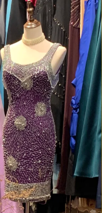 Charming Purple Heavy Work Luxury Beaded Slim Fit 17th Birthday Homecoming Dress P3560