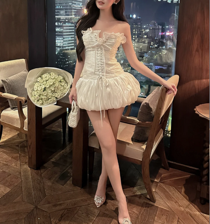 Sweet Princess Strapless Puffy 17th Birthday Homecoming Dress P3586