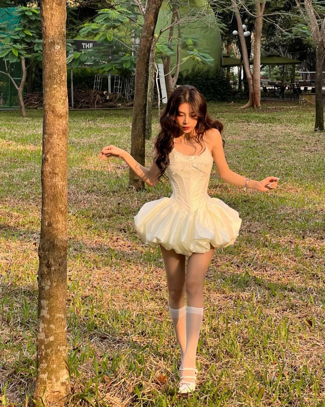 Cute Princess Sling Slim Fishbone Puffy Skirt 17th Birthday Homecoming Dress P3588