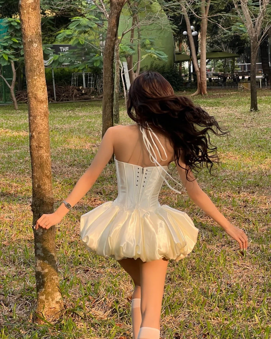 Cute Princess Sling Slim Fishbone Puffy Skirt 17th Birthday Homecoming Dress P3588