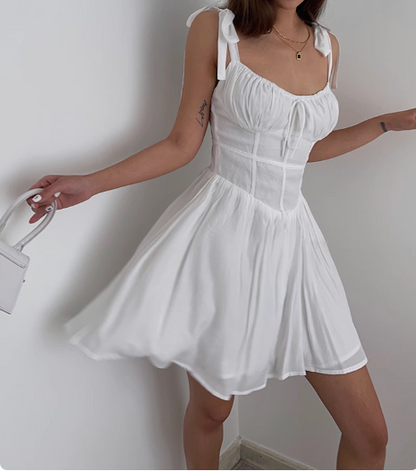 Gentle White Strap A-Line Mini 17th Birthday Homecoming Dress P3605