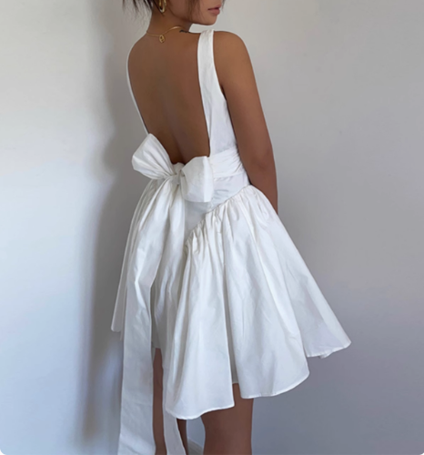 Cute Butterfly Backless Square Neck Waist Backless 17th Birthday Homecoming Dress P3606