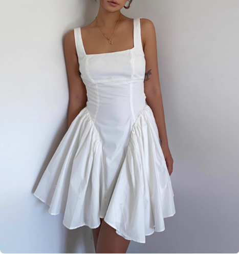 Cute Butterfly Backless Square Neck Waist Backless 17th Birthday Homecoming Dress P3606