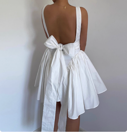 Cute Butterfly Backless Square Neck Waist Backless 17th Birthday Homecoming Dress P3606