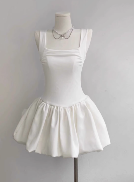 Sweet Square Neck Sleeveless Waist Ballet Puffy Birthday Tutu Homecoming Dress P3610