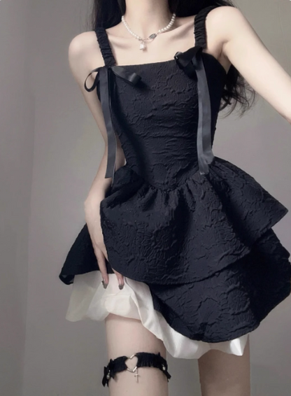 Cute Bow Strap Cake Birthday Short Skirt Homecoming Dress P3612