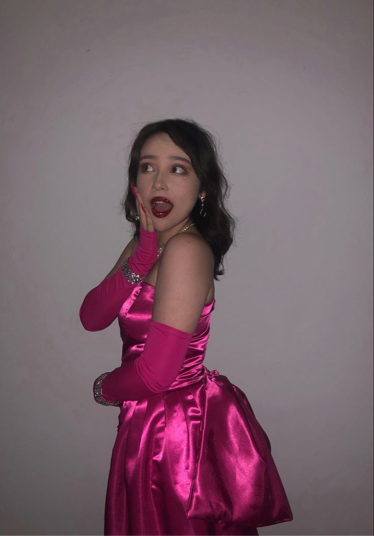 Cute Hot Pink Bandeau Satin Bow 17th Birthday Homecoming Dress P3634