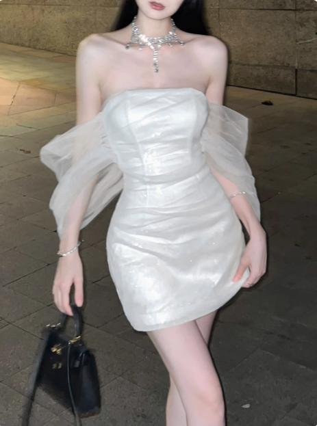 Elegant One-shoulder Design Hip-hugging 19th Birthday Homecoming Dress P3716