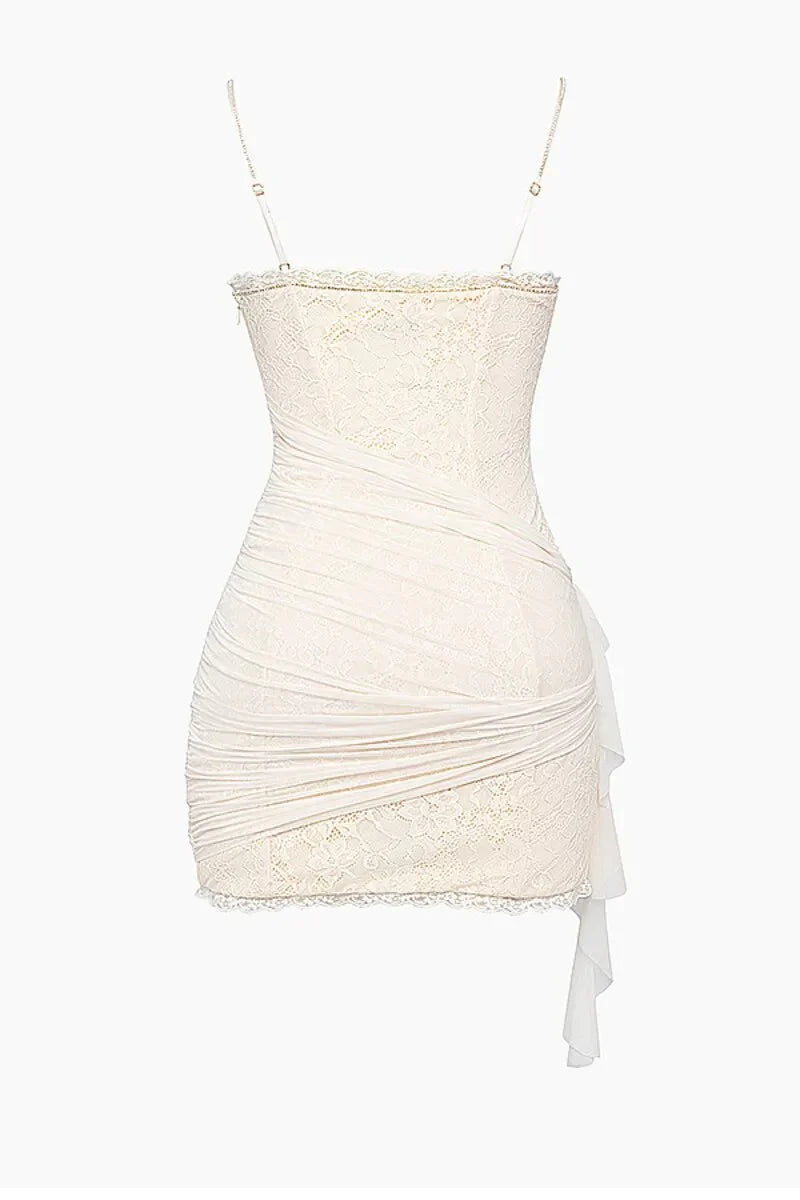 Sexy Lace V-neck Sling Bodycon Homecoming Dress P3815