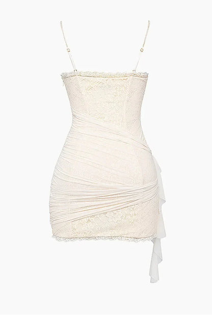 Sexy Lace V-neck Sling Bodycon Homecoming Dress P3815