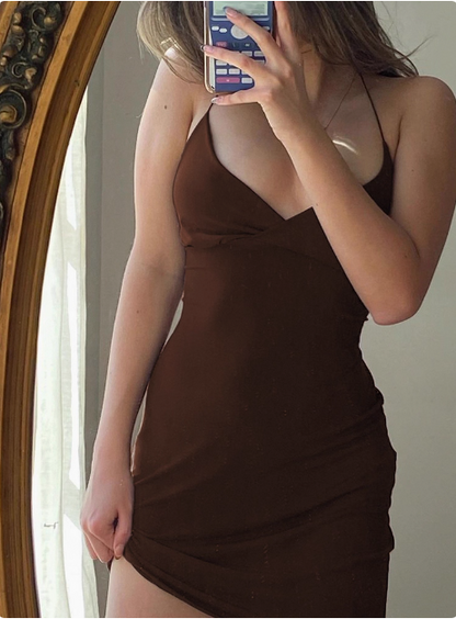 Sexy V-neck Suspenders Simple Birthday Short Skirt Homecoming Dress P3842