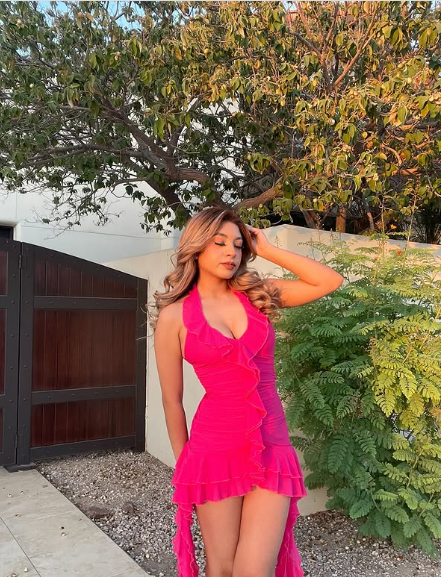 Sexy Hot Pink Halter Neck Chiffon 17th Birthday Homecoming Dress P3881