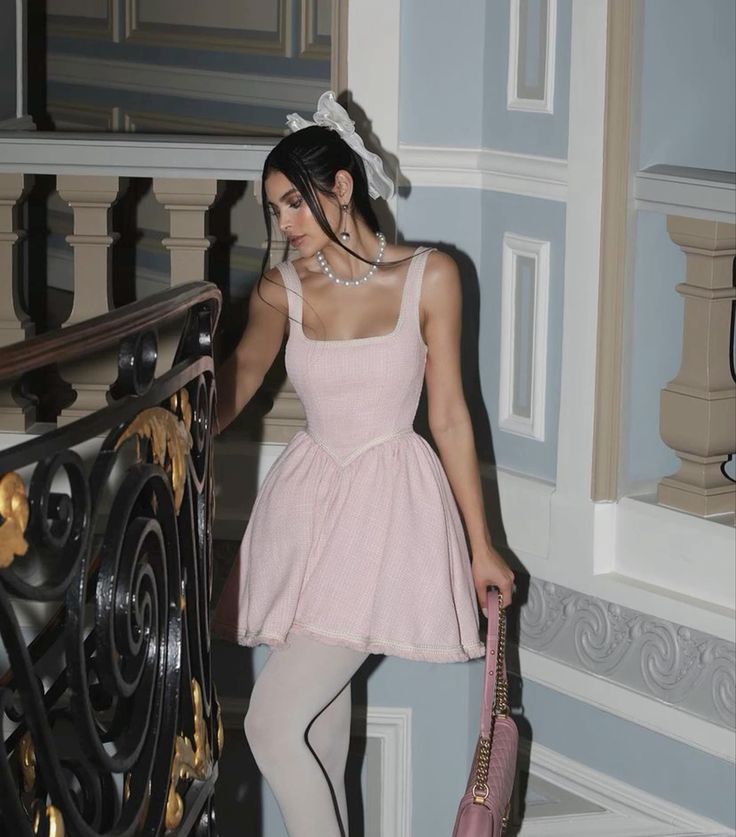 Sweet Pink Square Neck A-Line Birthday Short Skirt Homecoming Dress P3884