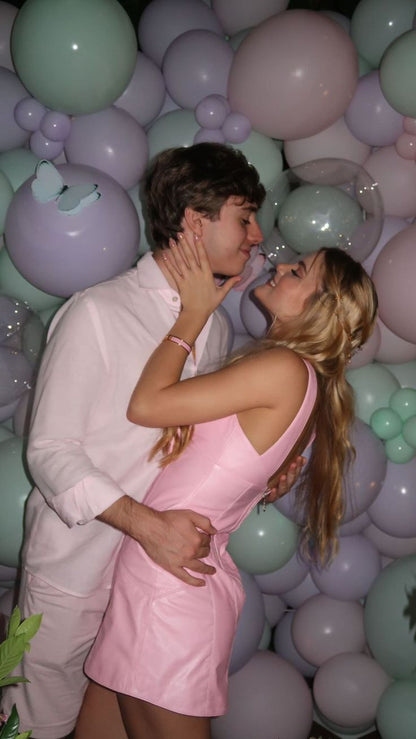 Sweet 17th Birthday V-Neck Bow Homecoming Dress P3885