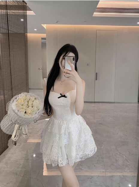 Sweet White Lace Strapless A-Line 17th Birthday Homecoming Dress P3914