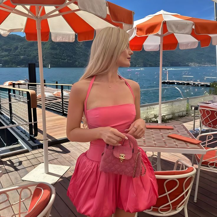 Sweet Pink Halter Neck Flower Bud Skirt 17th Birthday Homecoming Dress P3935