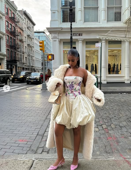 Elegant Embroidered Ivory Strapless Satin Flower Bud Birthday Dress Homecoming Dress P3940