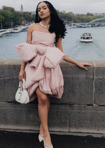 Design Pink Tube Top Bow Irregular 17th Birthday Homecoming Dress P3952