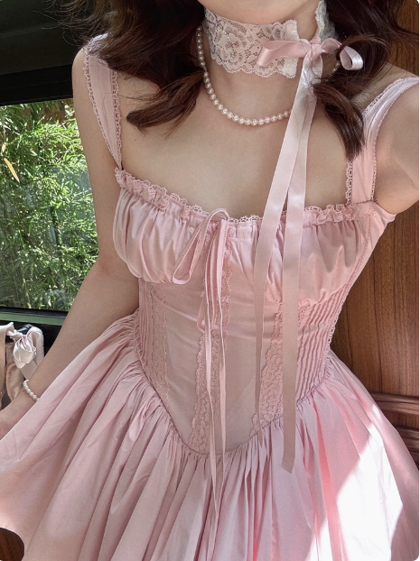 Sweet Fishbone Suspender Princess Birthday Tutu Homecoming Dress P3975