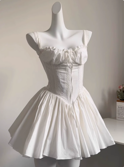 Sweet Fishbone Suspender Princess Birthday Tutu Homecoming Dress P3975