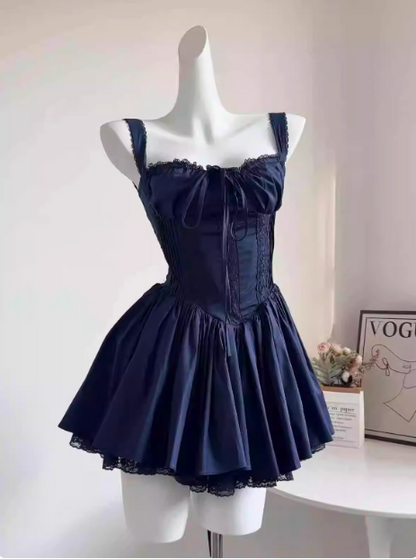 Sweet Fishbone Suspender Princess Birthday Tutu Homecoming Dress P3975