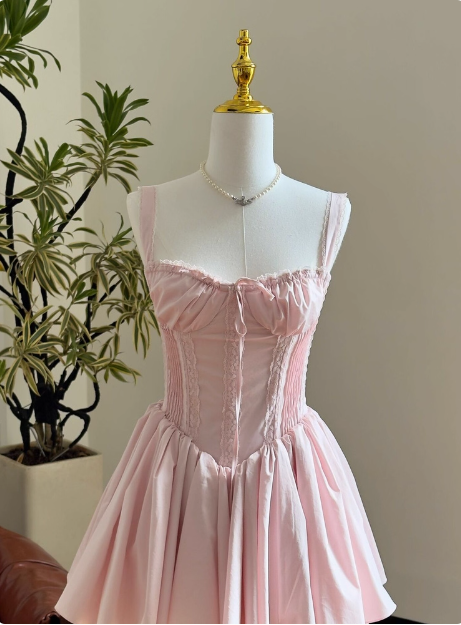 Sweet Fishbone Suspender Princess Birthday Tutu Homecoming Dress P3975