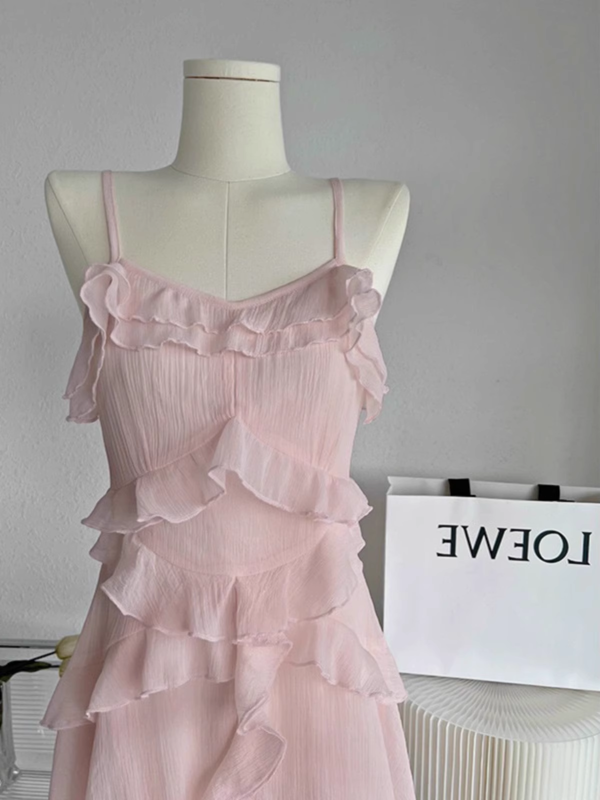 Sweet Pink Irregular Ruffles Short Party Dress Holiday Dress S247