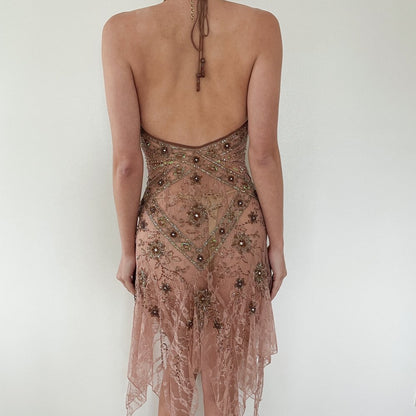 Beautiful Halter Birthday Short Party Dresses Lace Prom Dresses P694